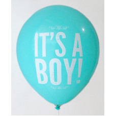 Azure It's A Boy Printed Balloons